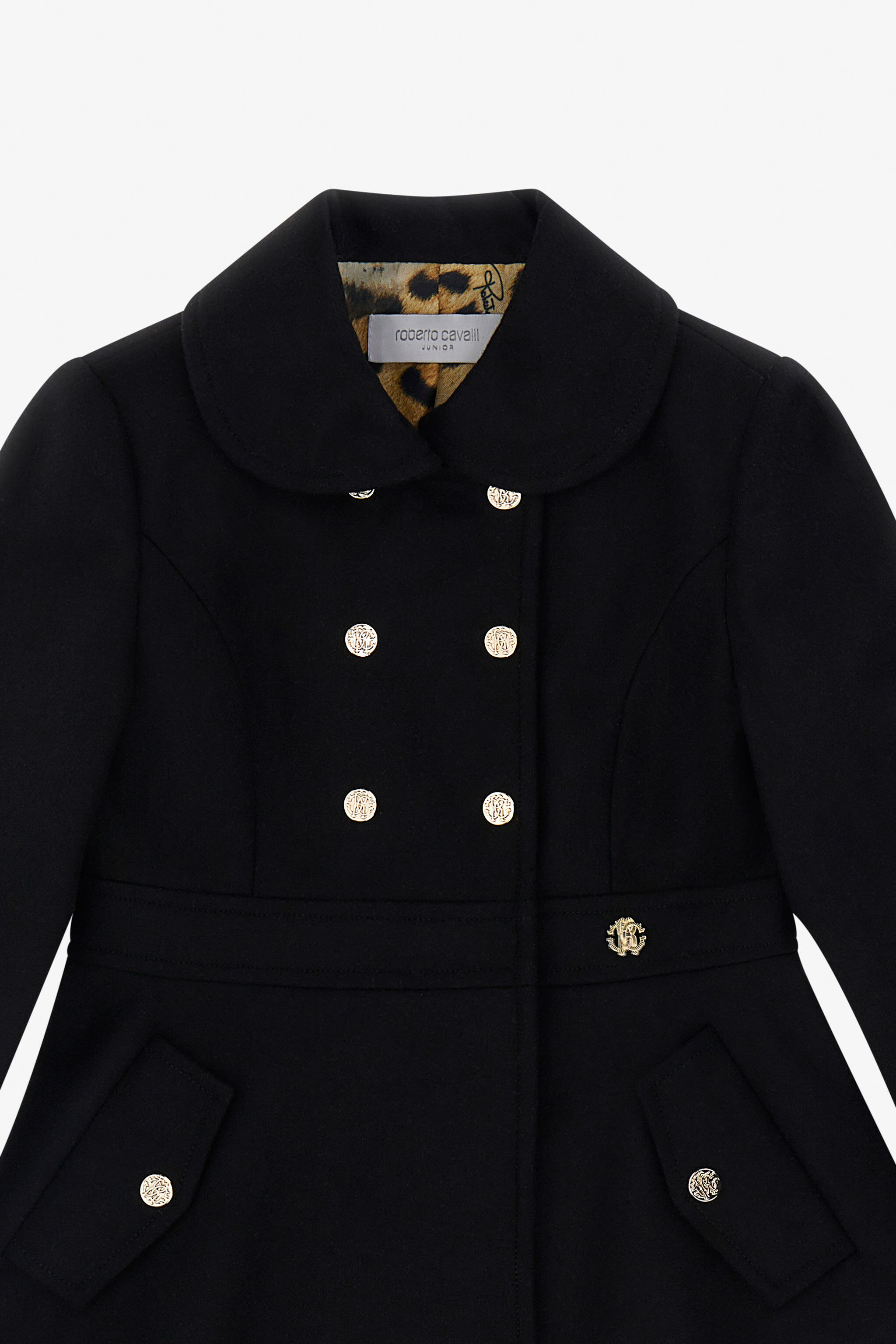 JU Cappotto Doppiopetto Svasato JU Cappotto Doppiopetto Svasato BLACK TJT42G-WP019