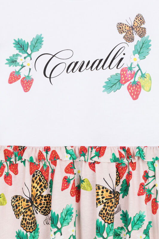 JU Logo-print short-sleeve dress JU Logo-print short-sleeve dress White QJT113-JV025