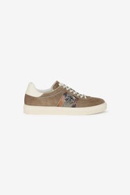 RC Sneakers in Suede with Python Print LIGHT BROWN SOS00N-PC296