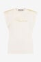 RC Ivory T-Shirt with Logo and Gold Embellishments RC Ivory T-Shirt with Logo and Gold Embellishments IVORY SOT60K-1H003