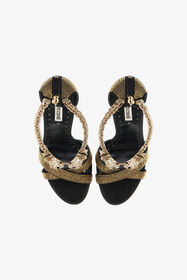 RC Panther-head high-heel sandals NERO/LIGHT COLORADO OQS032-PCS01