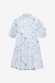 JU Robe En Broderie Anglaise À Imprimé Marine Bleu clair UJT10U-ELO39