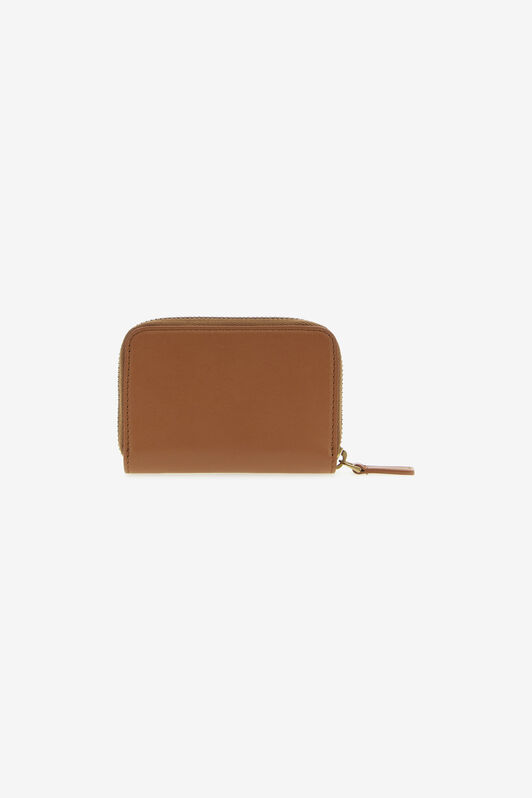 RC Small wallet with Monogram RC and zip Brown SKA003-PZ172