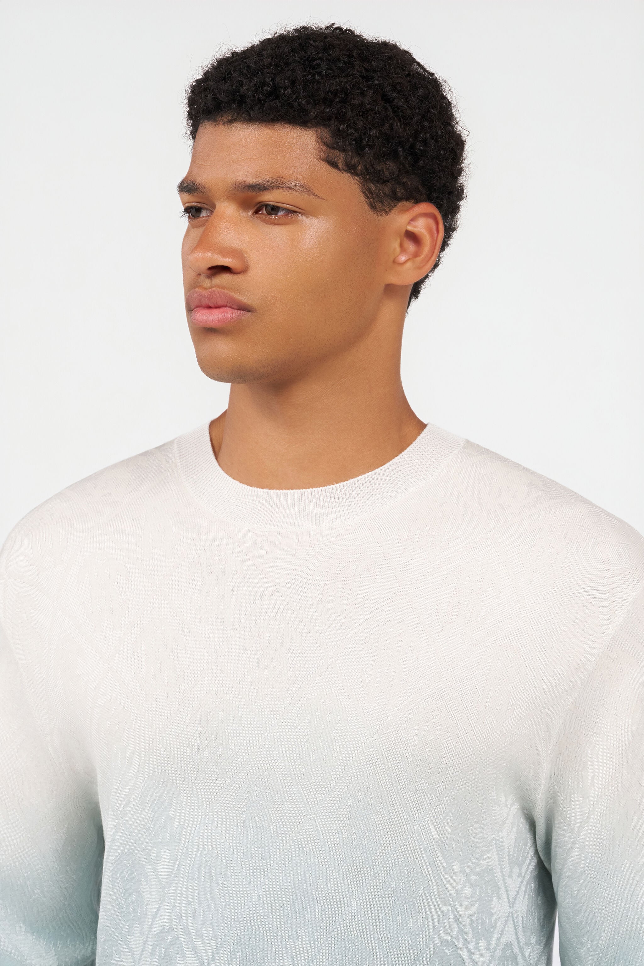 RC Sweater With Degradé Monogram QUIET HARBOR WRM604-MQR67
