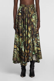 RC Gonna midi plissettata con stampa NATURALE/MILITARE PKT313-4QE38
