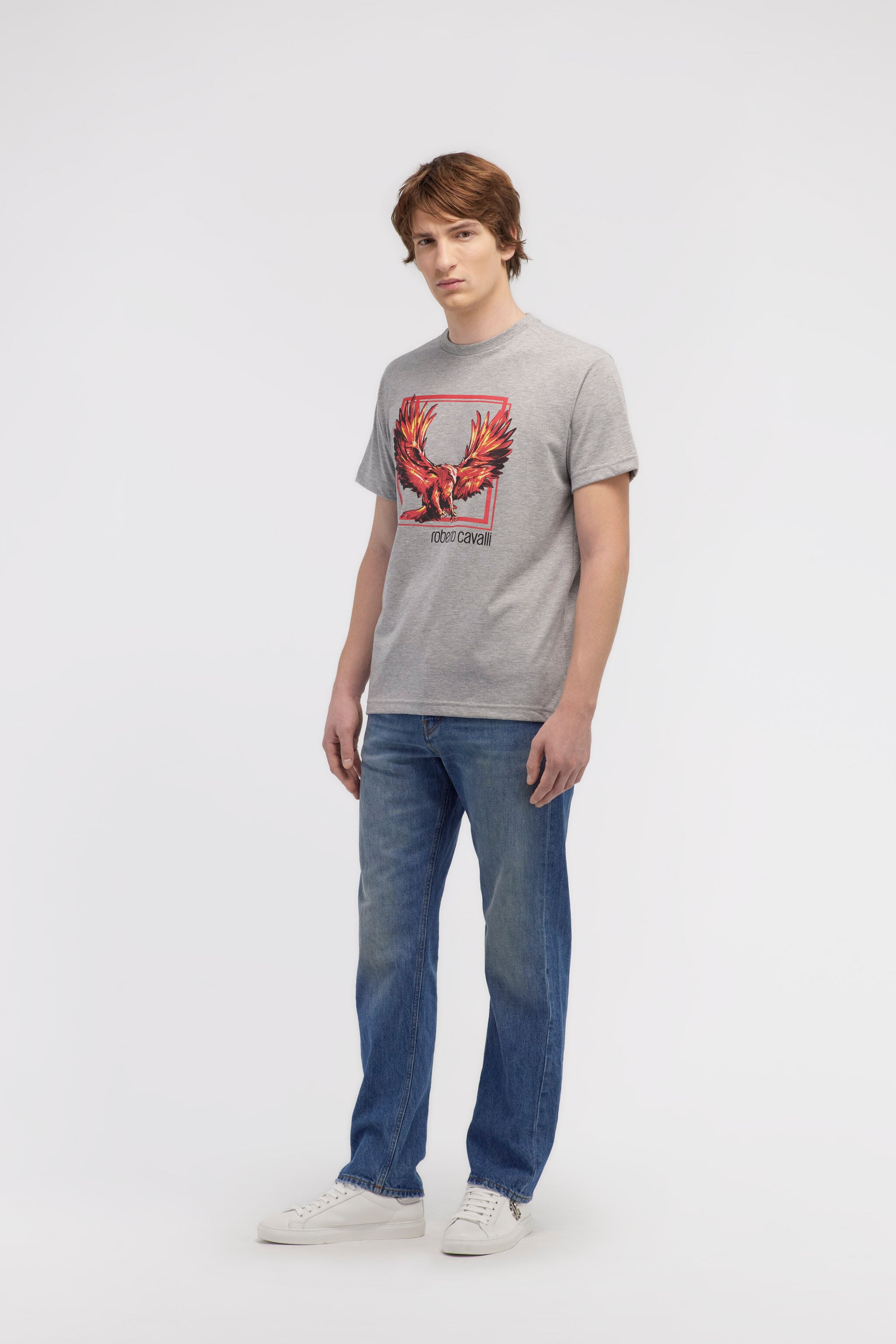 RC T-shirt with Eagle logo and print Gray NOT60E-JD016