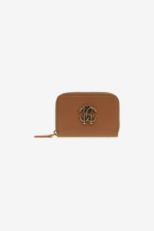 RC Small wallet with Monogram RC and zip Brown SKA003-PZ172