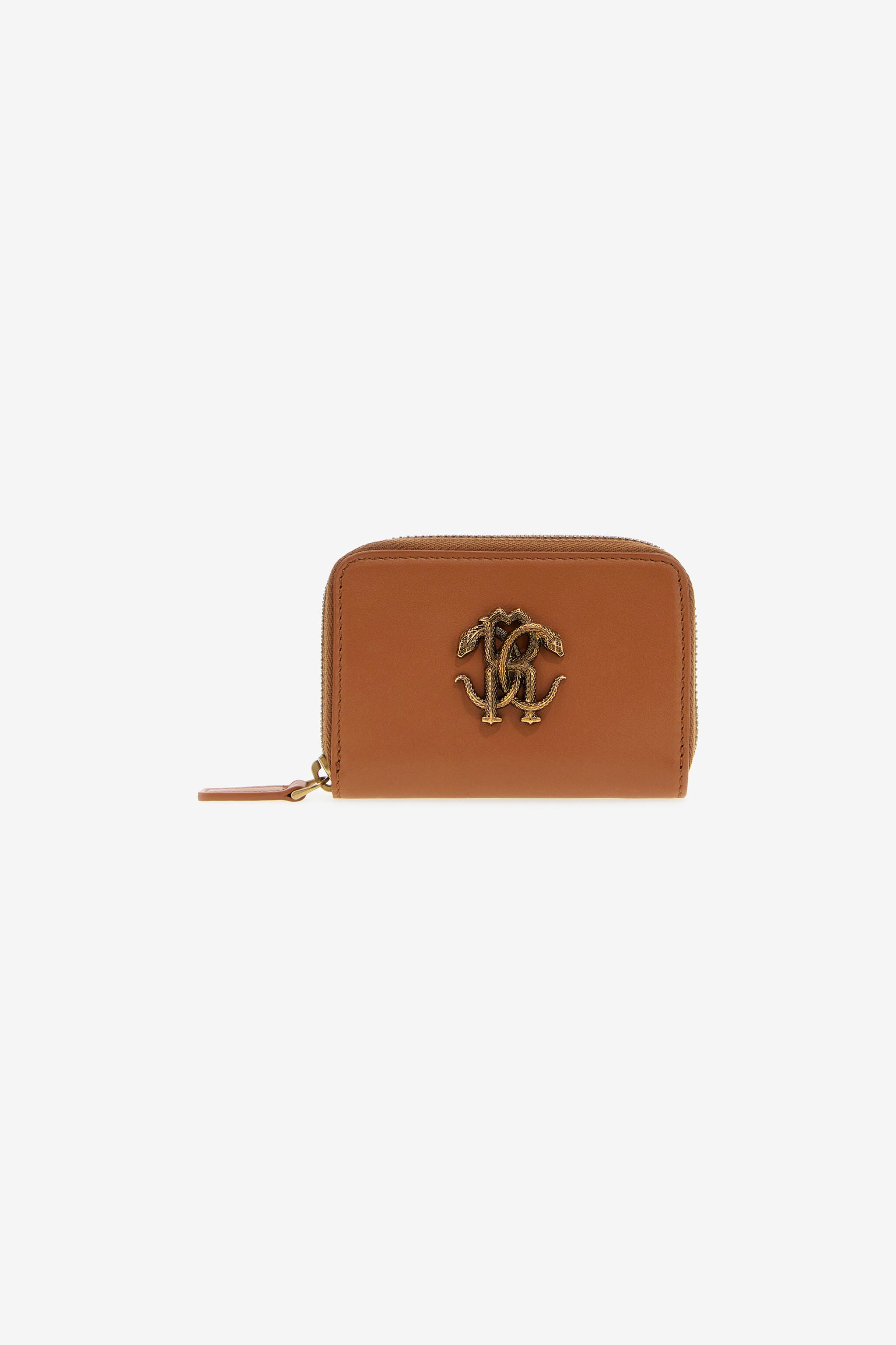 RC Small wallet with Monogram RC and zip Brown SKA003-PZ172