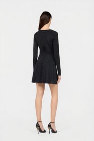 RC Dress With Serpentine Print And Jewel Detail BLACK XQT152-NLS36