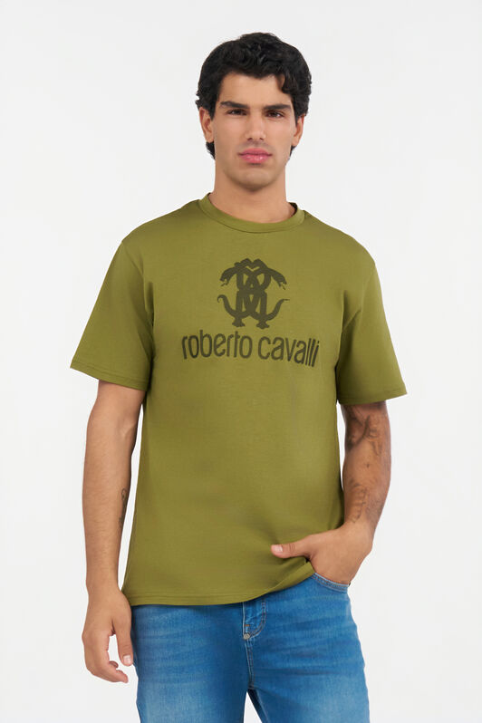 RC Grünes T-Shirt mit Monogram RC RC Grünes T-Shirt mit Monogram RC GREEN OLIVE QOT60D-JD060
