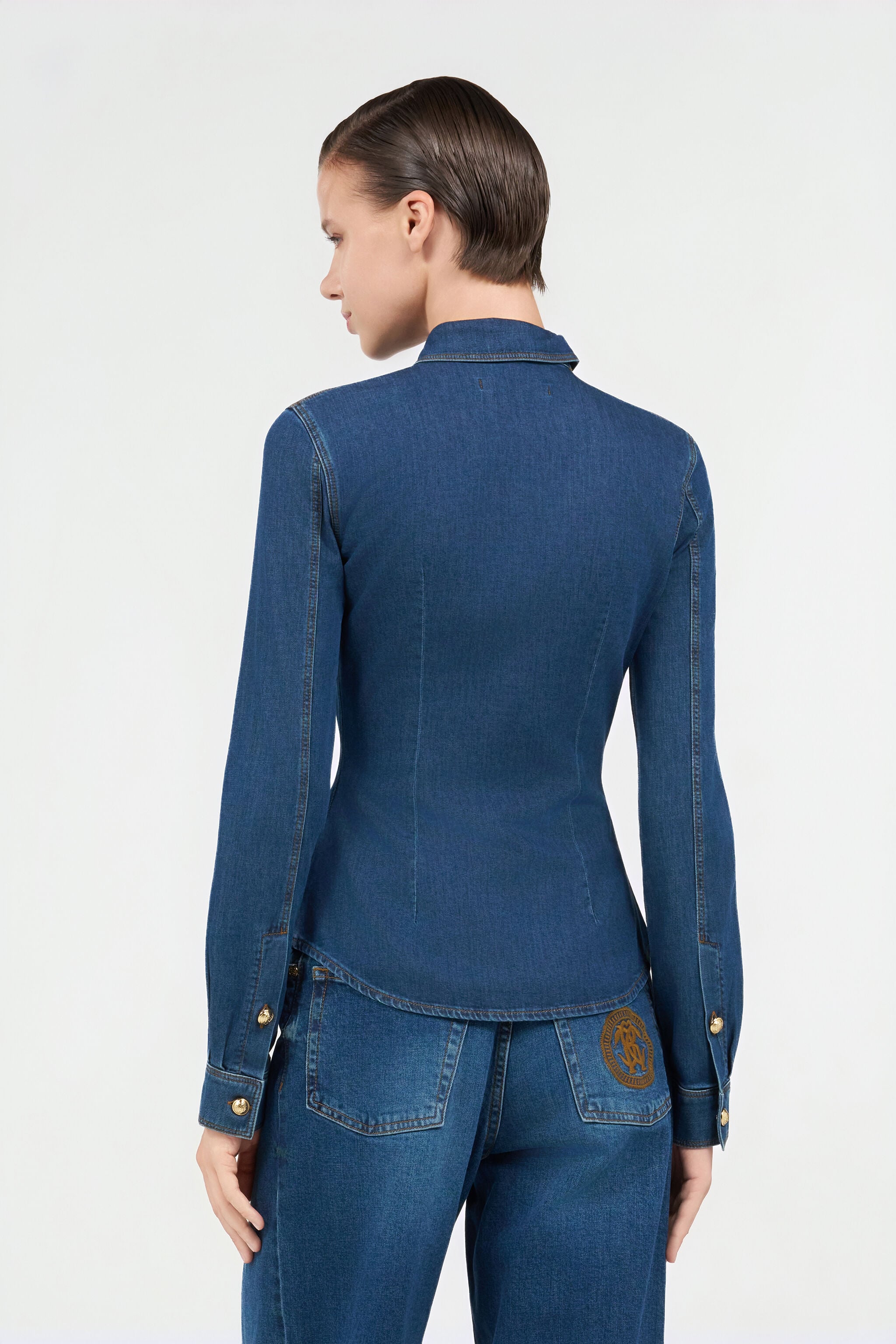 RC Jeanshemd Mit Monogram RC DARK BLUE QOJ70K-DLO09