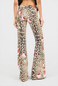 RC Jaguar Roses Print Flared Jeans NATURAL XQJ205-DAT24