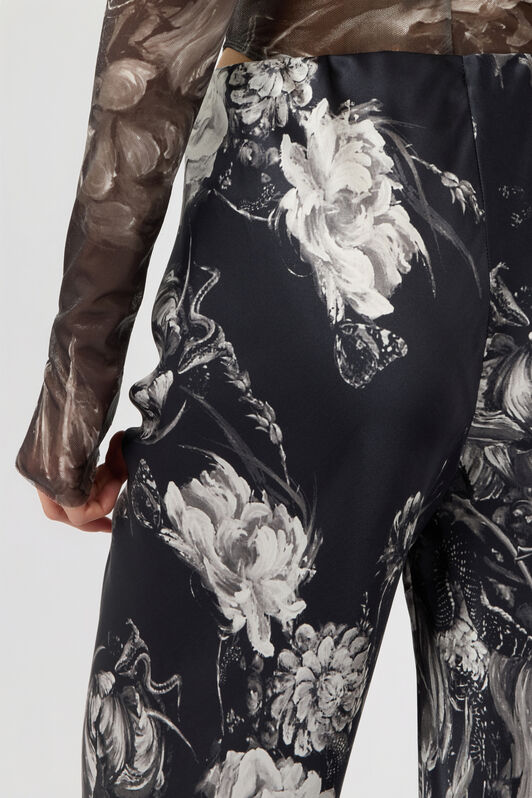 RC Silk Trousers with Fiammingo Flowers Print RC Silk Trousers with Fiammingo Flowers Print BLACK/GREY XWT201-SZT77