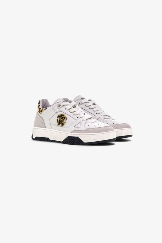 RC Sneaker Mit Jaguar Skin Print Und Monogram RC RC Sneaker Mit Jaguar Skin Print Und Monogram RC Weiß SKS044-PZA01