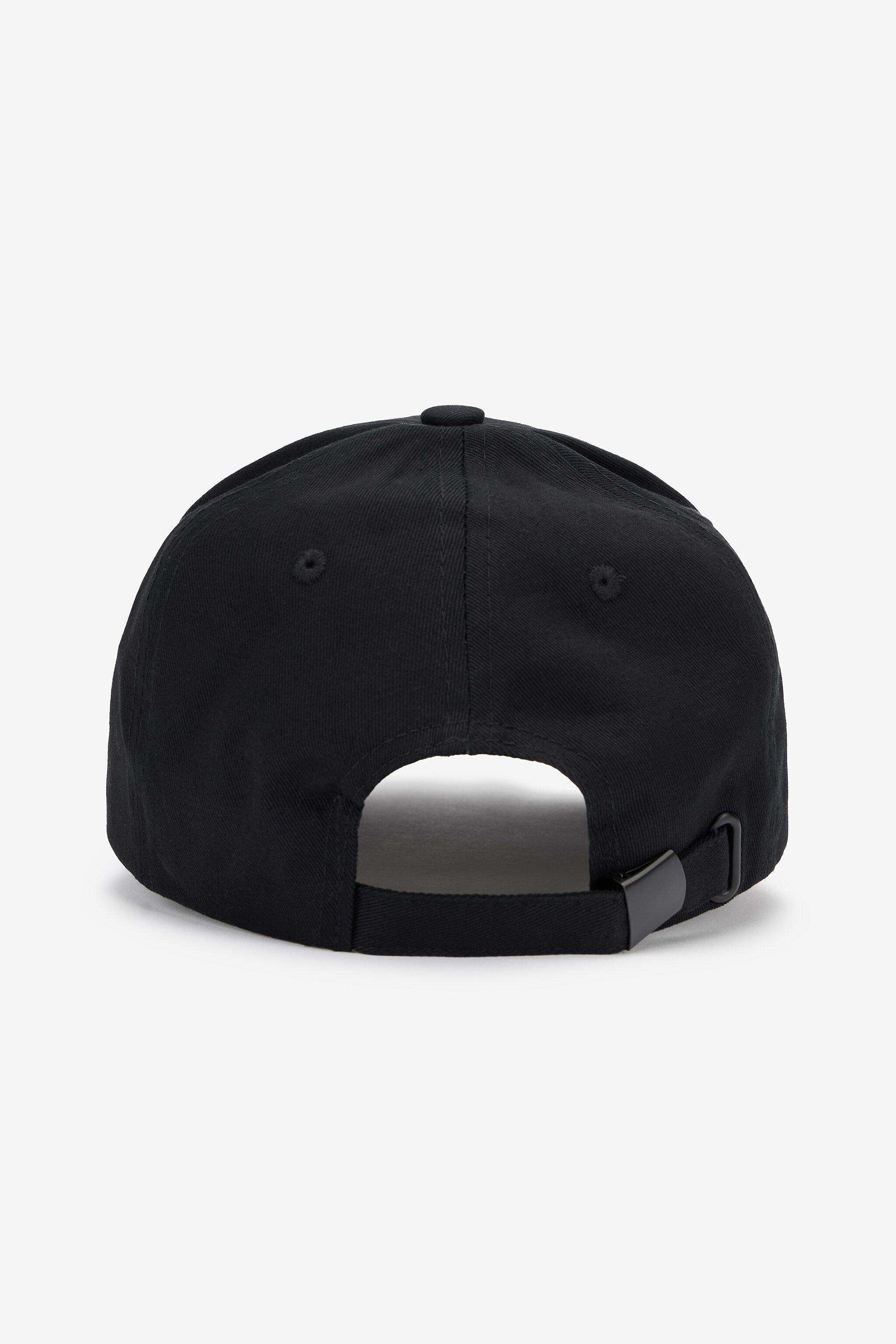 JC Black Cotton Baseball Cap With Logo JC Black Cotton Baseball Cap With Logo BLACK UFA001-UF275