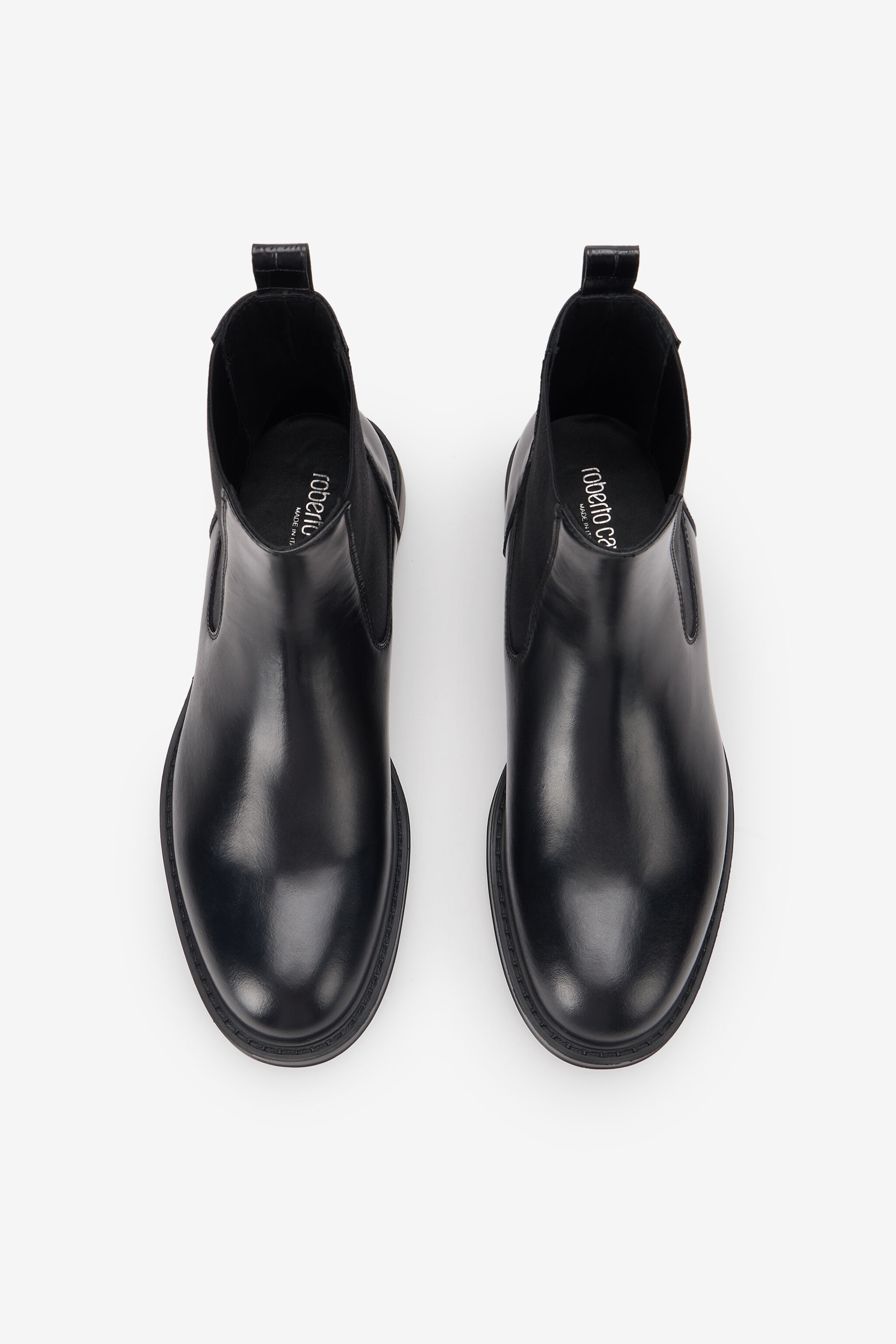 RC Black Chelsea Boots With Pull Tabs RC Black Chelsea Boots With Pull Tabs BLACK TOS00A-PZC15