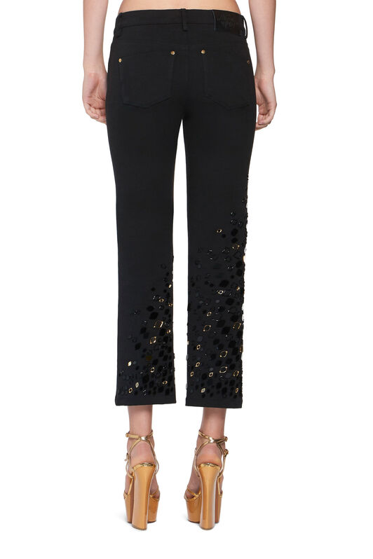 RC Mirror Snake Embroidery Jeans BLACK IQJ227-DE005
