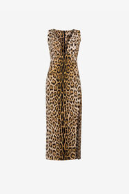 RC Jaguar-Print Dress Light Brown QKT119-7OF53