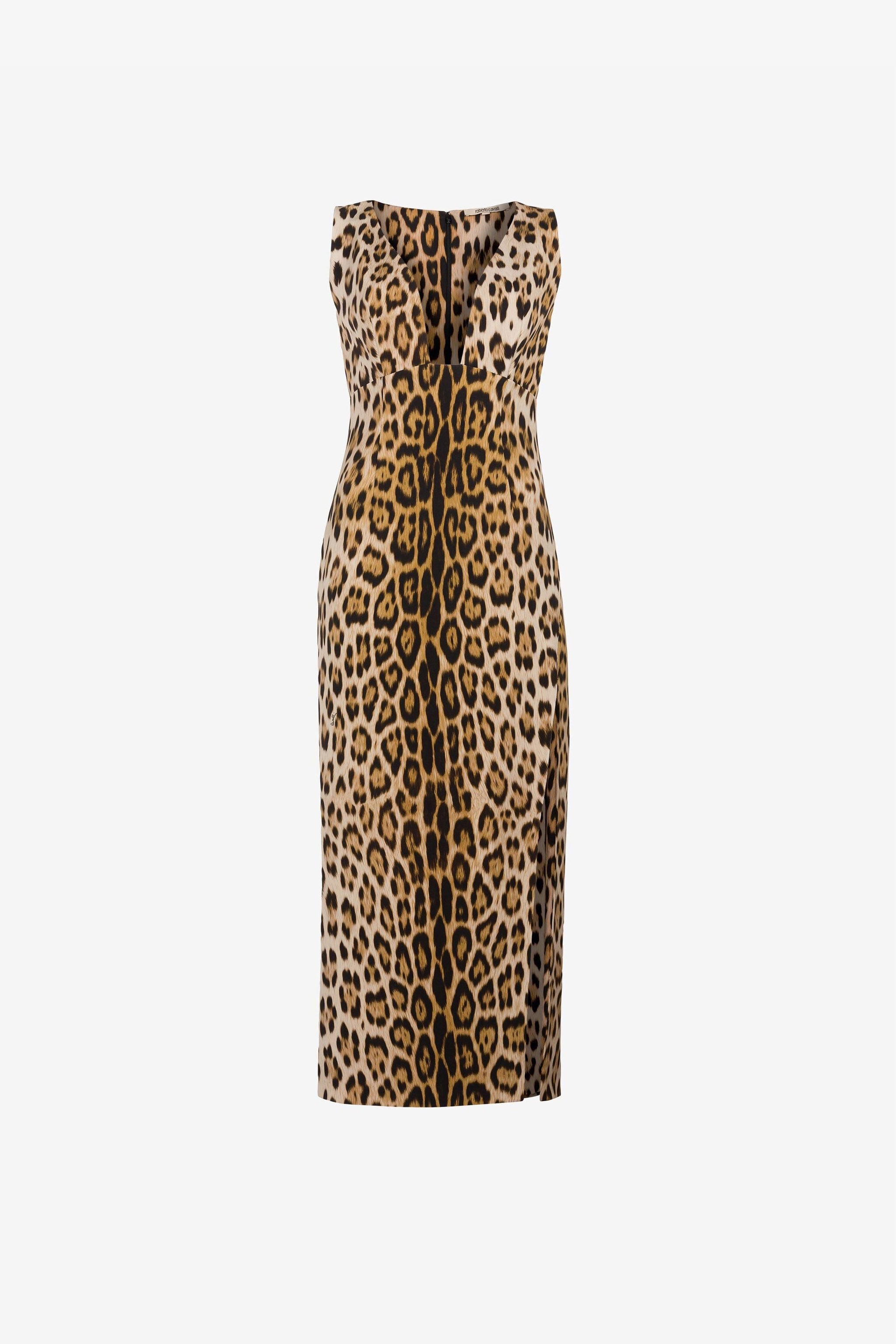 RC Jaguar-Print Dress RC Jaguar-Print Dress Marrón claro QKT119-7OF53