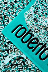 HO Drap de Plage Imprimé Leo Camouflage TEAL UALH05-IH006