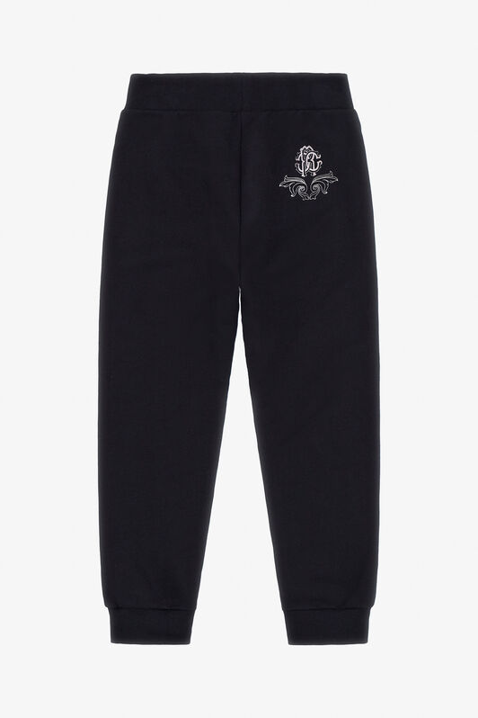 JU Pantaloni in Cotone con Stampa Logo Nero TJT20O-CF050