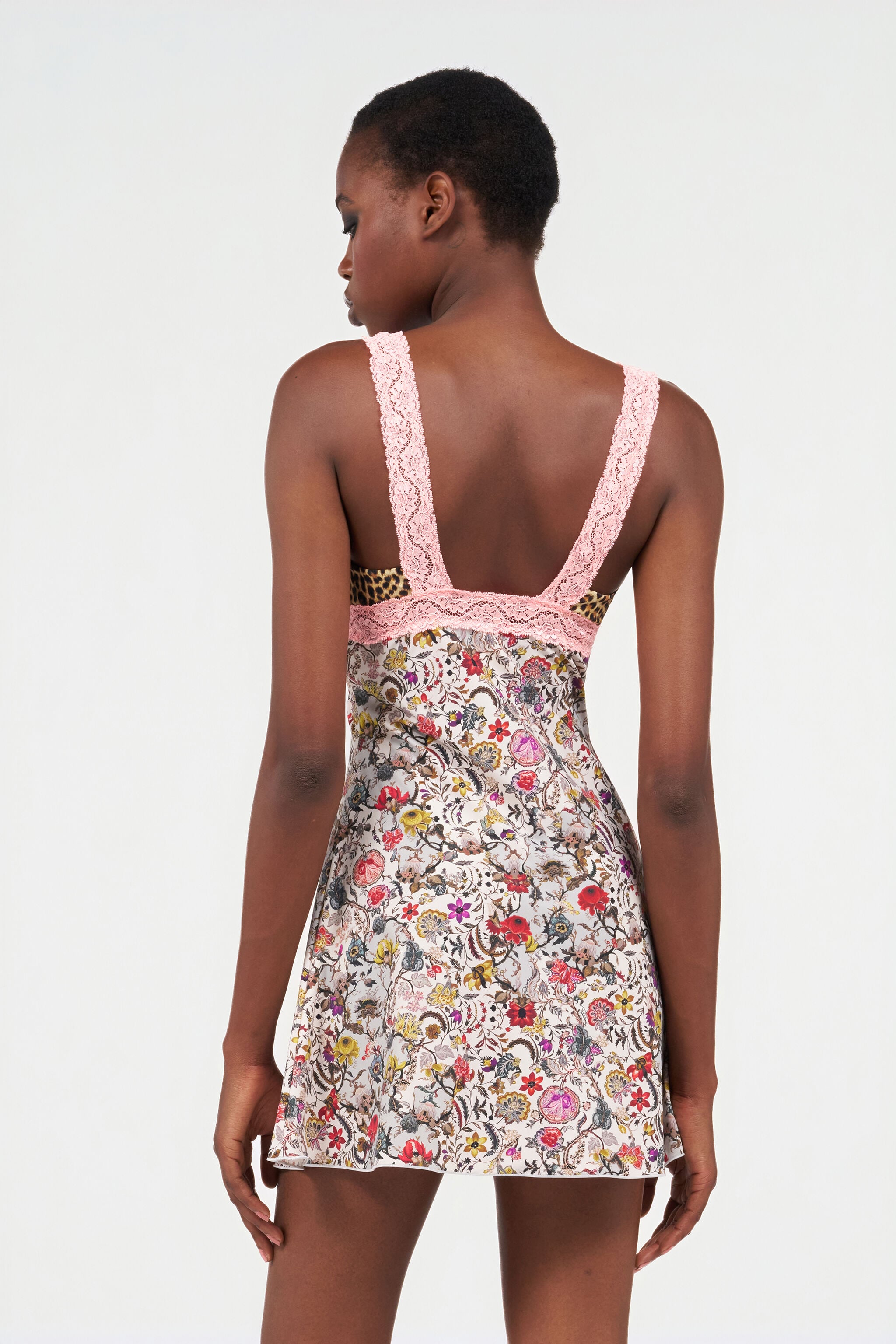 Florentine Flowers Print Mini Dress in MULTICOLOR for Women