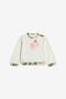 JU Sweat-Shirt Avec Fleurs Et Monogramme RC Brodés MILKY WHITE UJT663-CF050