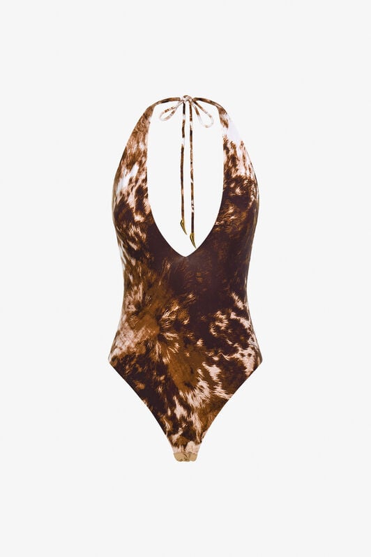 RC Appaloosa Print Bodysuit RC Appaloosa Print Bodysuit Brown TKT617-LNN08