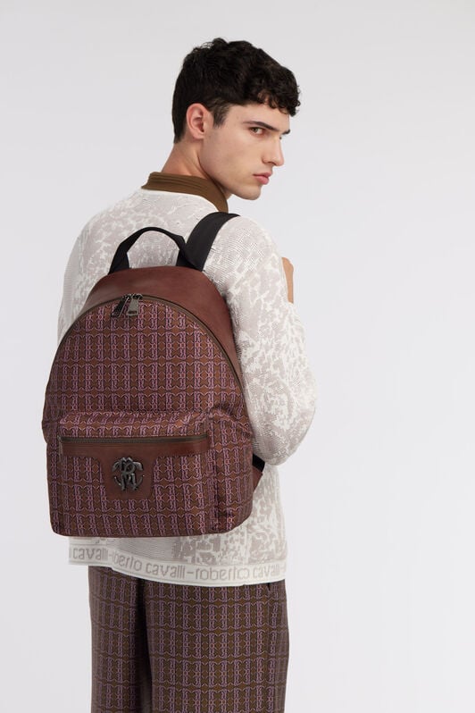 RC Backpack with Monogram Mirror Snake RC Backpack with Monogram Mirror Snake Brown SRB001-FT169