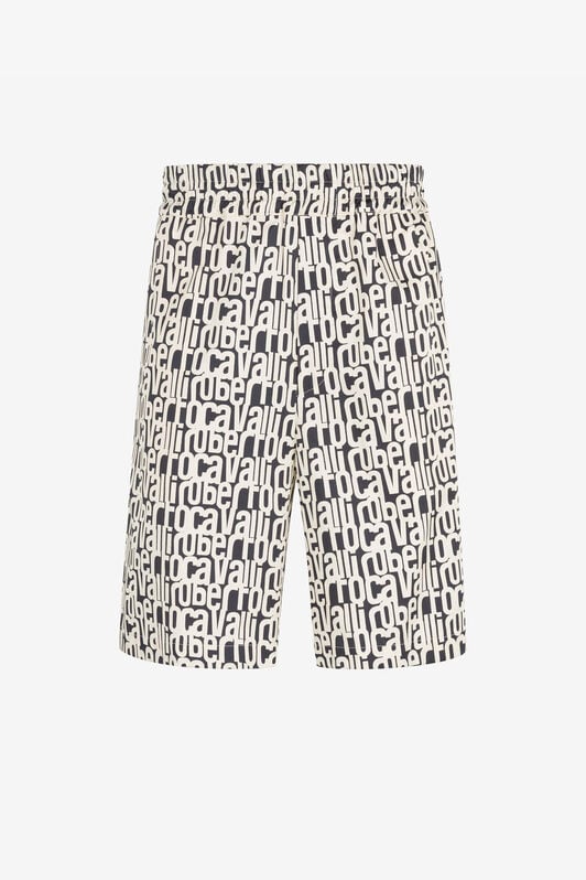RC Logo-Print Cotton Shorts RC Logo-Print Cotton Shorts Black/White RRT241-1Z020