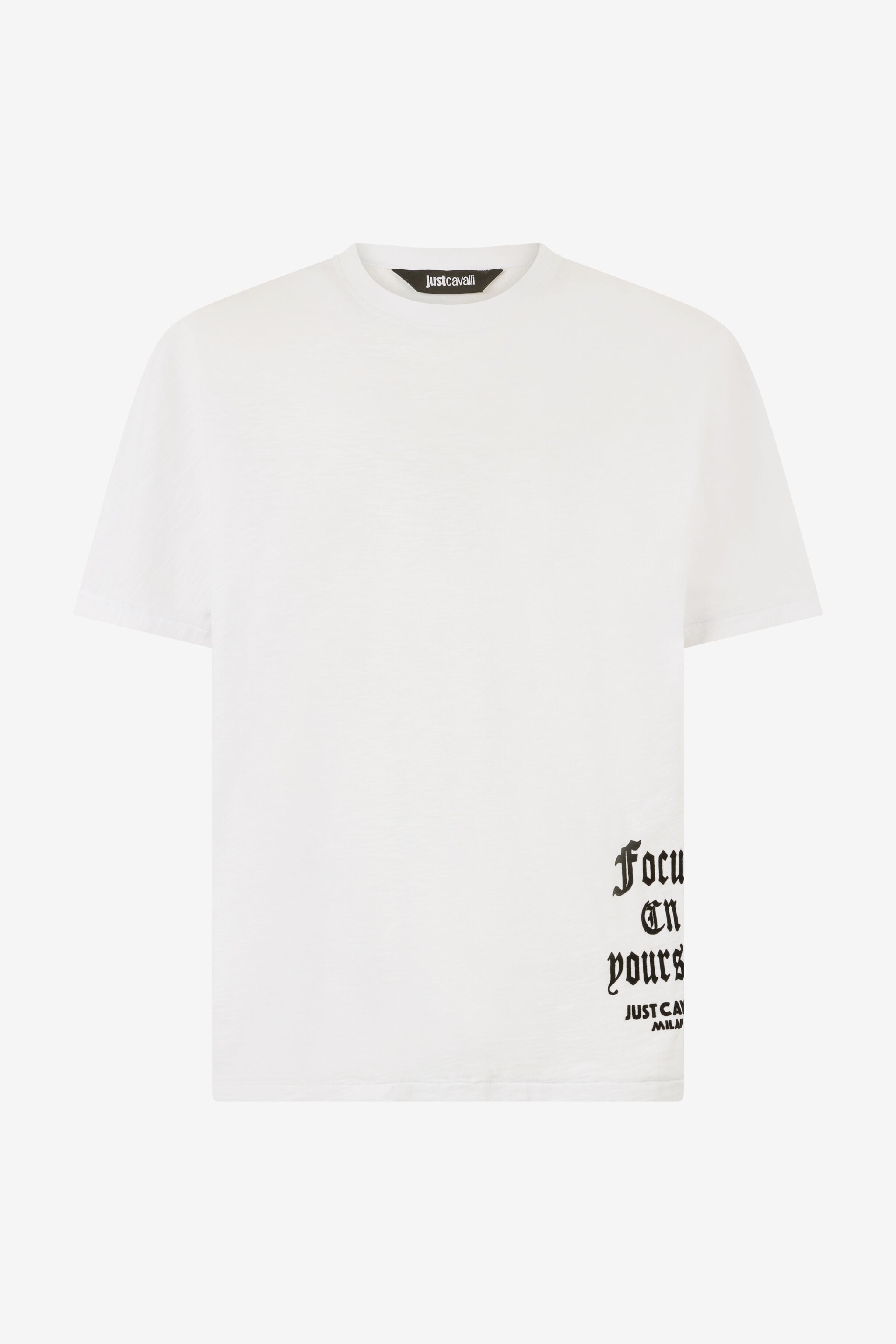 JC T-Shirt With Mirrored Jaguar And JC Monogram JC T-Shirt With Mirrored Jaguar And JC Monogram White UFT040-UF060