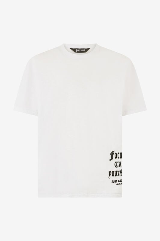 JC T-Shirt With Mirrored Jaguar And JC Monogram JC T-Shirt With Mirrored Jaguar And JC Monogram White UFT040-UF060
