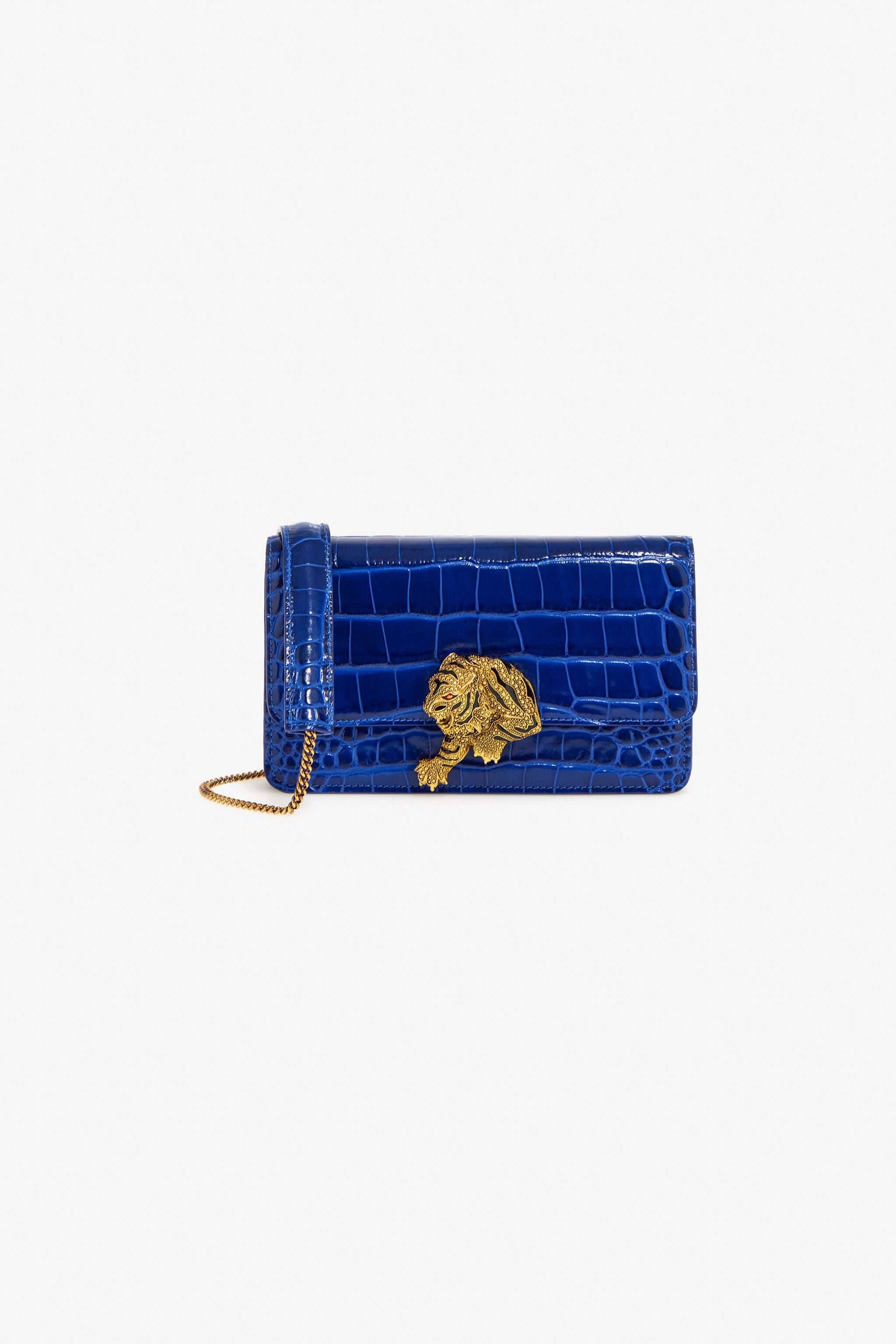 RC Crocodile-Embossed Shoulder Bag RC Crocodile-Embossed Shoulder Bag Blue TKB023-PZ975