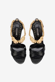 RC Sandalias Roar De Piel Negra BLACK SKS132-PZS16