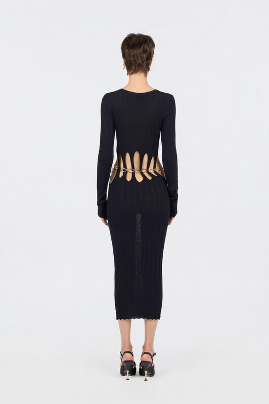 JC Black Midi Dress With Cut-Out Detail JC Black Midi Dress With Cut-Out Detail BLACK WFT291-WF689