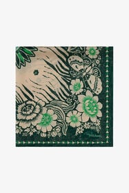 RC Écharpe Avec Motif Zèbre Et Monogramme Mirror Snake Vert TALR54-IR071