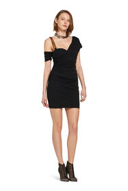 RC One-Shoulder Mini Dress Nero JQT195-JJ035