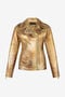 RC Veste biker en cuir laminé or RC Veste biker en cuir laminé or Or UWP800-PN003