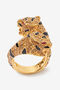 RC Ring with bejeweled tigers RC Ring with bejeweled tigers Gold UKG010-AM061