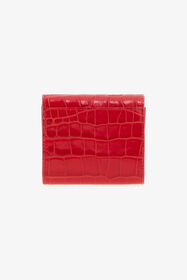 RC Red Croc-Embossed Leather Card Case Red TKA004-PZ975