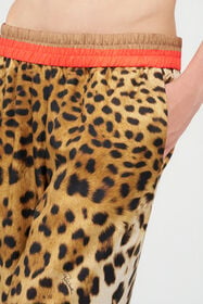 RC Pantalon palazzo avec imprimé Cavalli Pop CORAL RED WQT210-OZR33