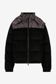 RC Schwarze Cord-Daunenjacke Mit Zebra-Print NERO/NERO ROT80G-OQS30