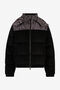 RC Schwarze Cord-Daunenjacke Mit Zebra-Print NERO/NERO ROT80G-OQS30