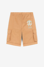 JU Logo-print cargo shorts Light brown QJT266-CE035