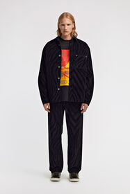 RC Zebra print Shirt Schwarz TRT775-VKB79