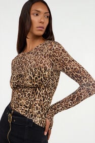 JC Leopard Skin Print Sweater BEIGE VFT214-VF337