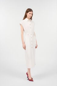 RC Shirt Dress With Belt White VKT105-CH033