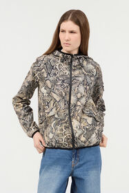JC Hooded Jacket With Python Print CORTECCIA UFT199-UF265