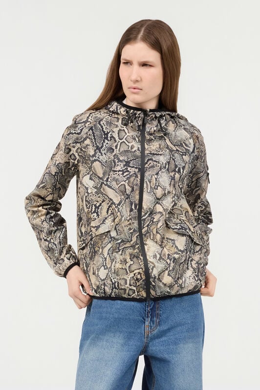 JC Hooded Jacket With Python Print JC Hooded Jacket With Python Print CORTECCIA UFT199-UF265