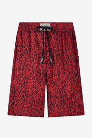 JC Shorts Con Stampa Jaguar Skin Rosso UFT013-UF033